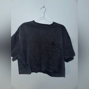 Athleta Cropped Cotton Pocket Tee